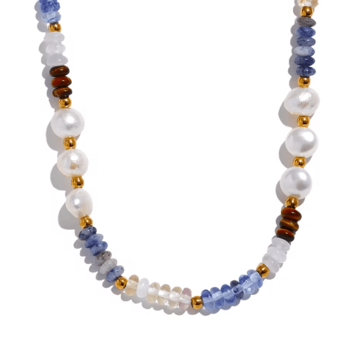 Hidden Cove Natural Stone Beaded Necklace - Ocean Native