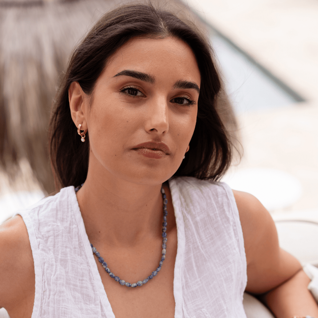 Indigo Natural Stone Necklace - Ocean Native