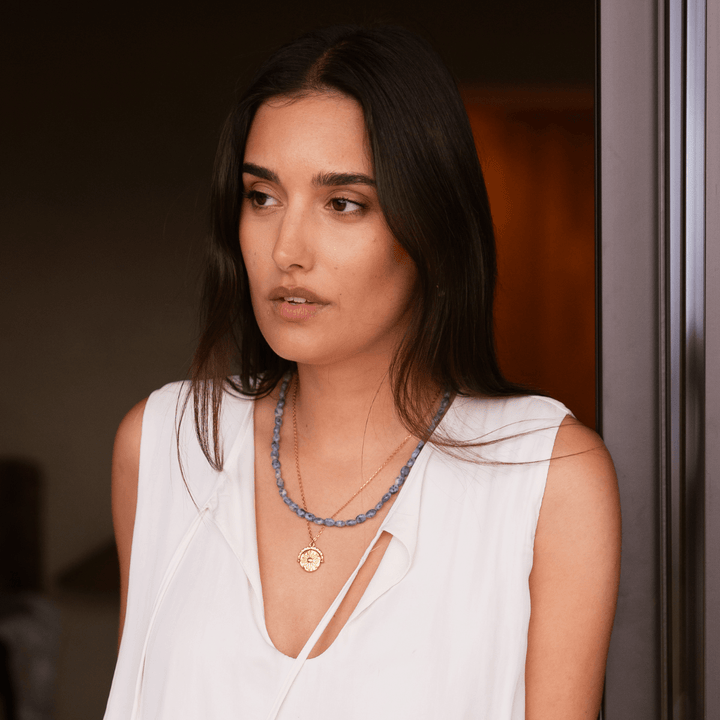 Indigo Natural Stone Necklace - Ocean Native