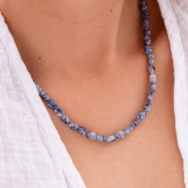 Indigo Natural Stone Necklace - Ocean Native