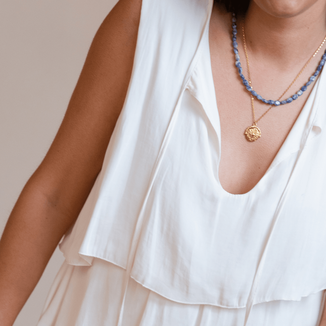 Indigo Natural Stone Necklace - Ocean Native