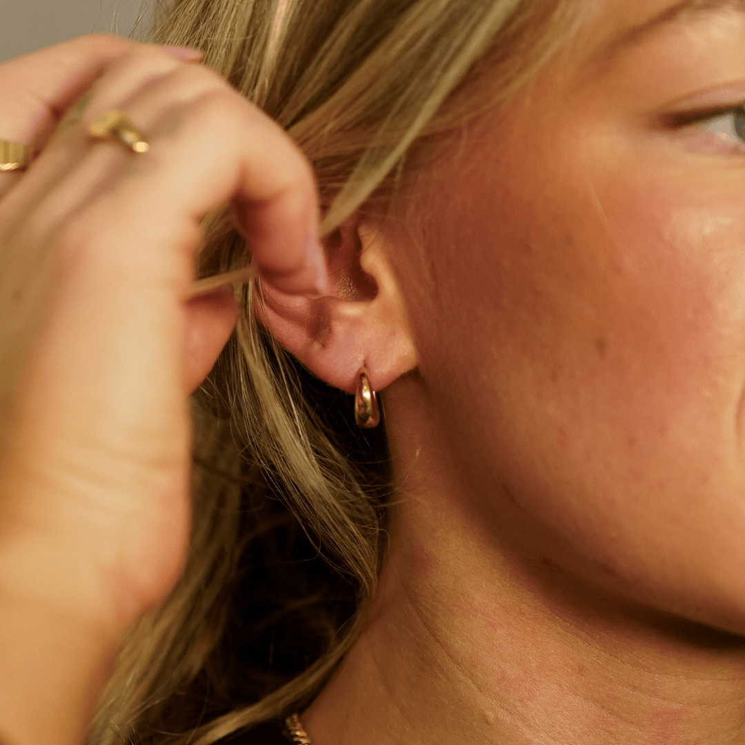 Luna Huggie Hoop Earrings - Gold (S/M/L) - Ocean Native