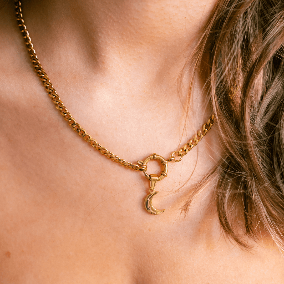 Lunar Pendant Charm Necklace - Ocean Native