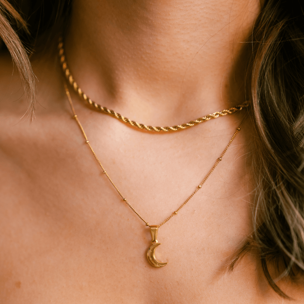 Lunar Pendant Charm Necklace - Ocean Native