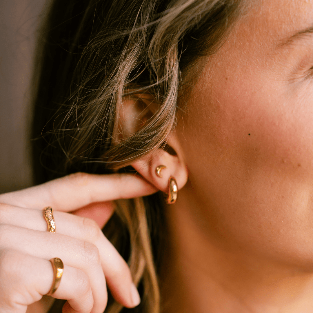 Lunar Stud Earrings - Ocean Native