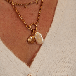 Meet Me At The Beach Shell Pendant Charm