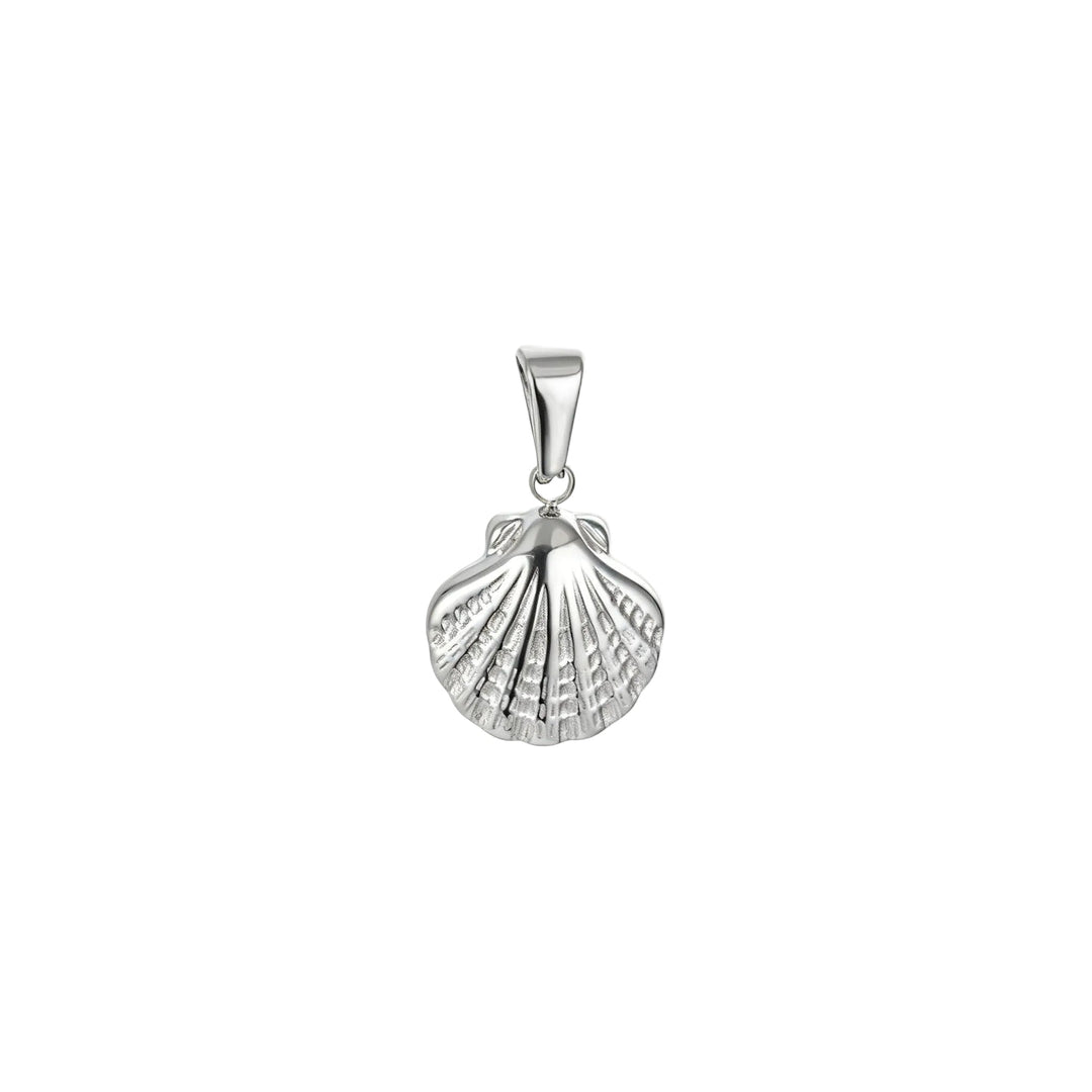 Meet Me At The Beach Shell Pendant Charm - Silver - Ocean Native