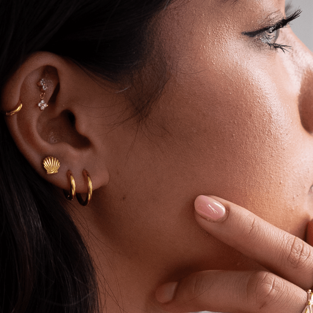 Meet Me At The Beach Stud Earrings - Gold & Silver - Ocean Native