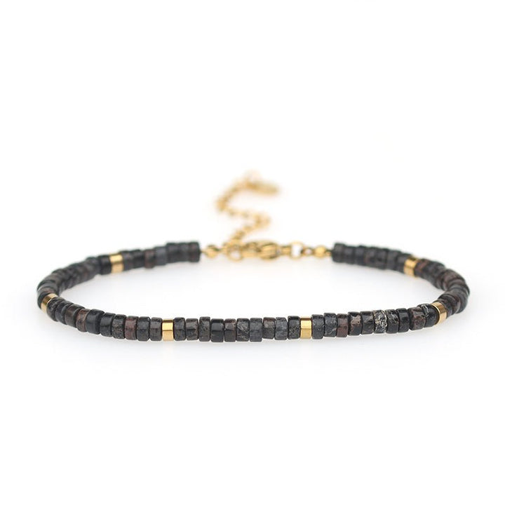 Midnight Beaded Natural Stone Bracelet - Ocean Native