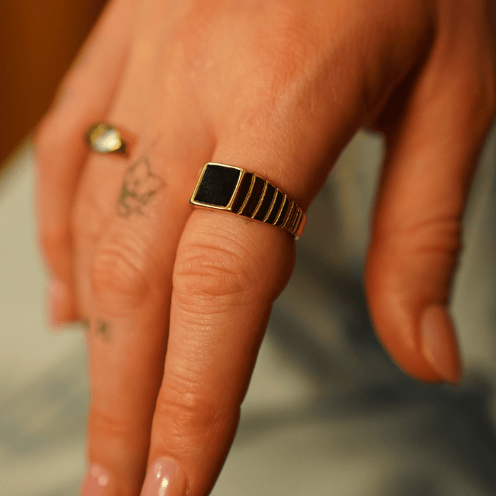 Midnight Signet Ring - Ocean Native