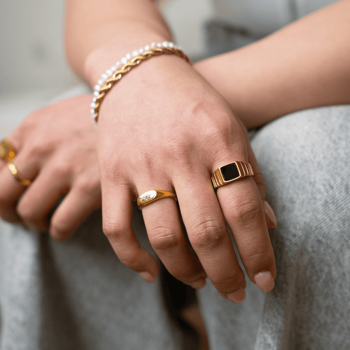 Midnight Signet Ring - Ocean Native