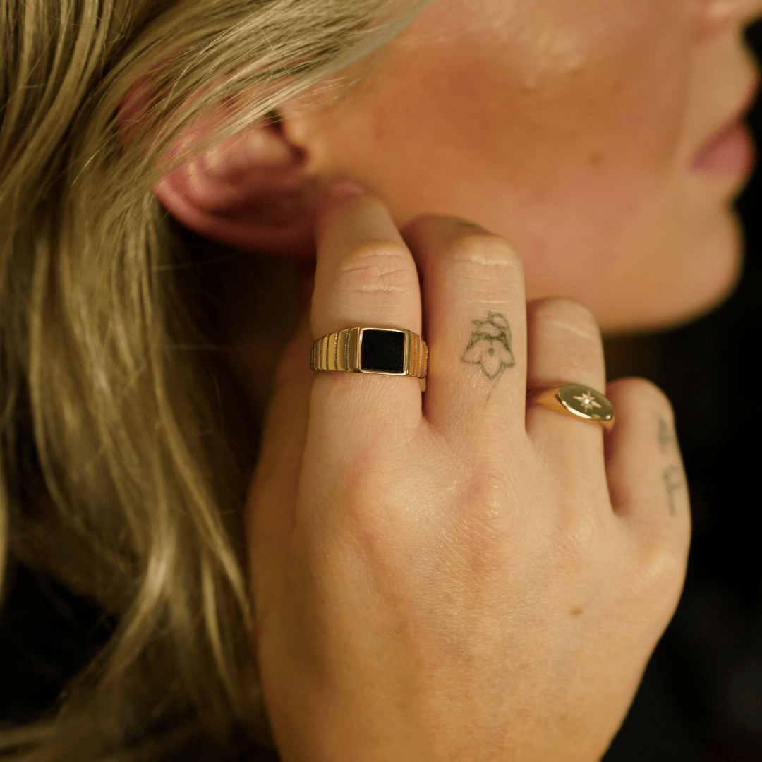 Midnight Signet Ring - Ocean Native