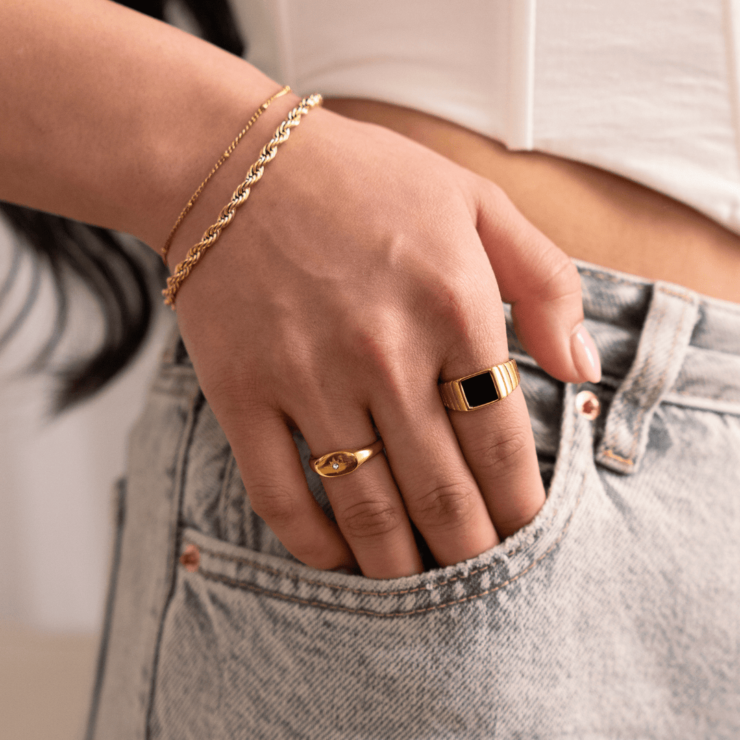 Midnight Signet Ring - Ocean Native