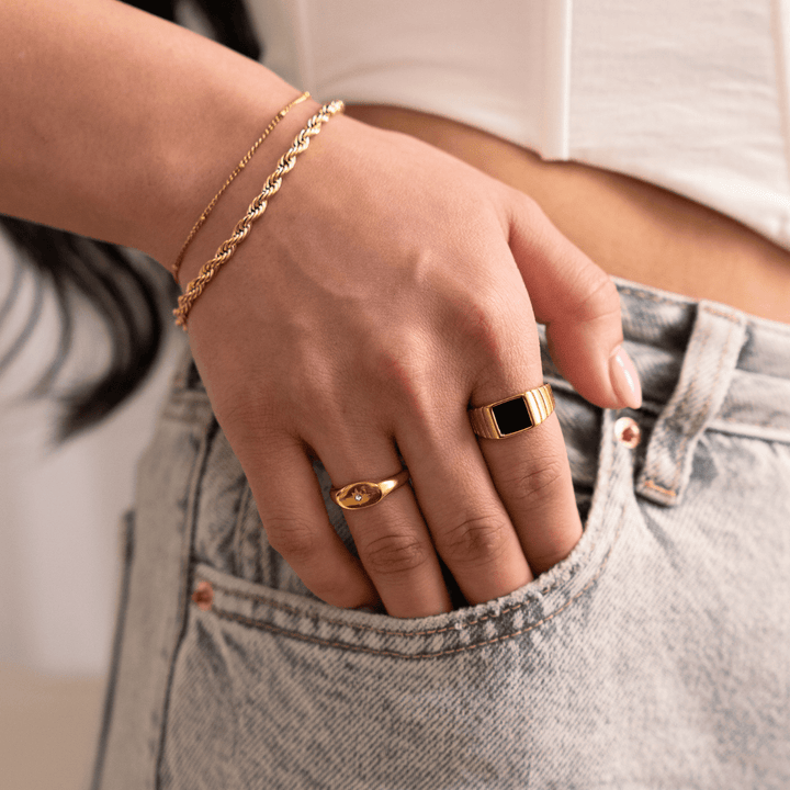 Midnight Signet Ring - Ocean Native