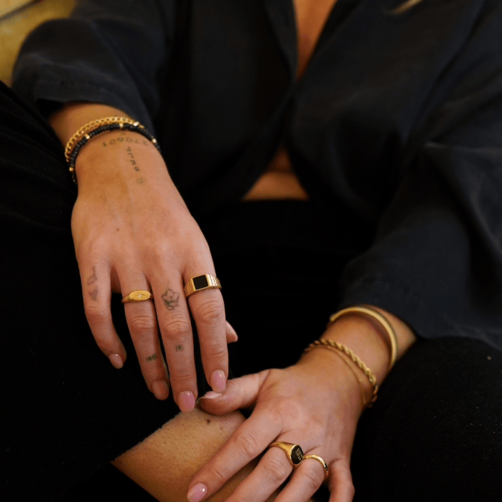 Midnight Signet Ring - Ocean Native