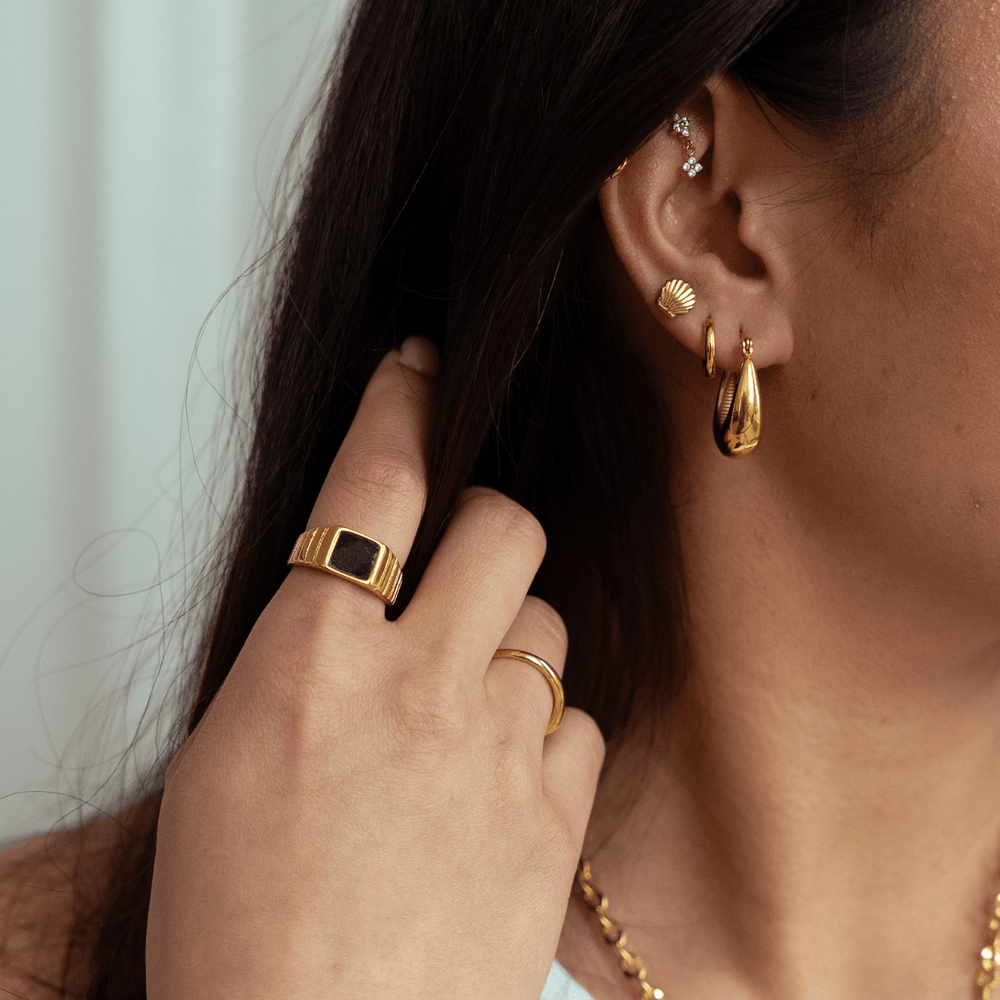 Midnight Signet Ring - Ocean Native