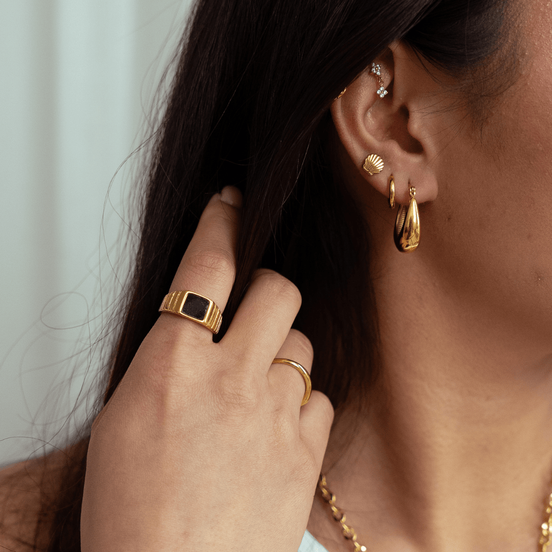 Midnight Signet Ring - Ocean Native