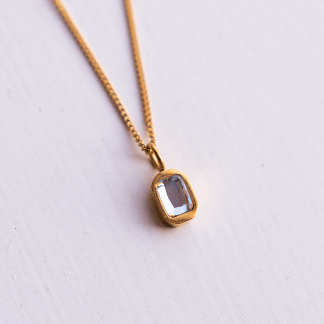 October Birthstone Necklace - White Opal - Ocean Native