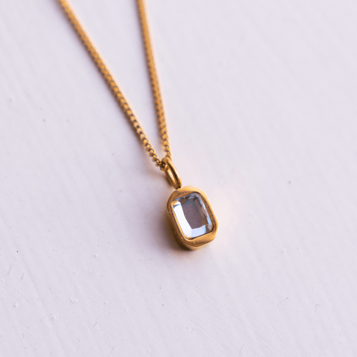 October Birthstone Necklace - White Opal - Ocean Native