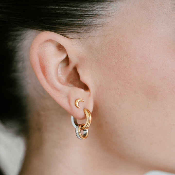 Orbit Mixed Metal Hoop Earrings - Ocean Native