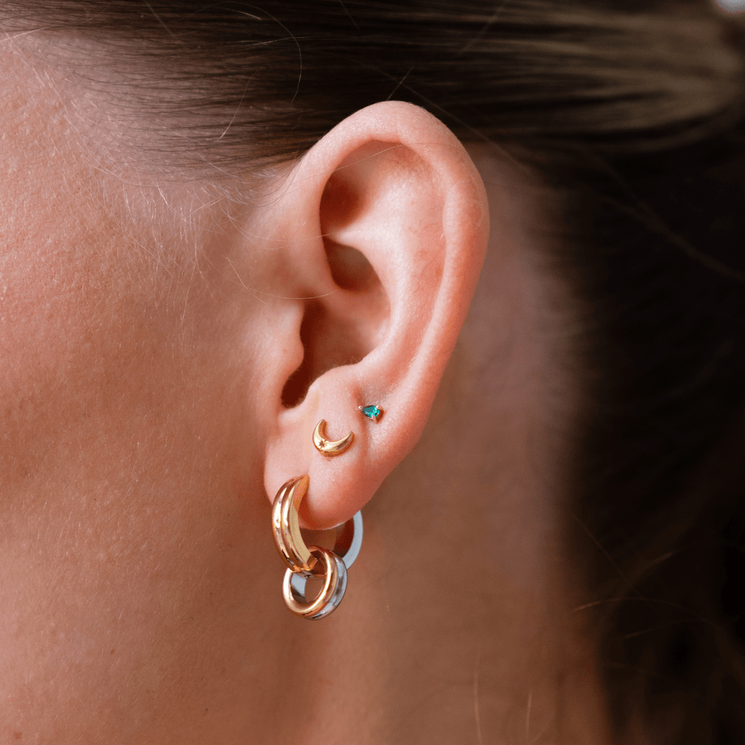 Orbit Mixed Metal Hoop Earrings - Ocean Native