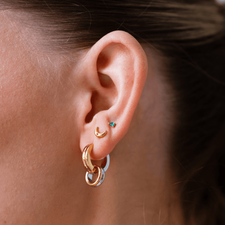 Orbit Mixed Metal Hoop Earrings - Ocean Native