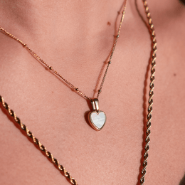 Pearl Heart Charm