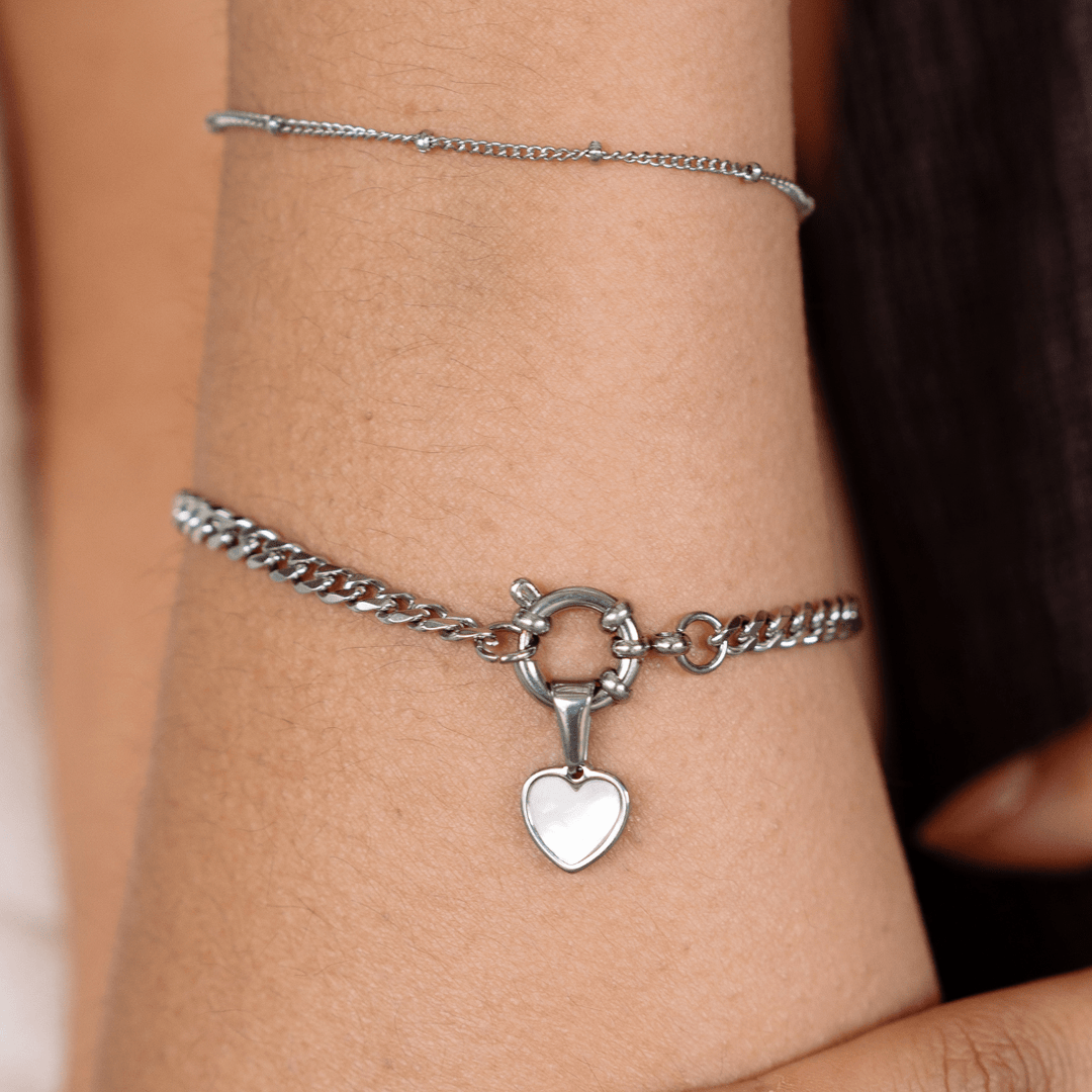 Pearl Heart Charm - Silver - Ocean Native