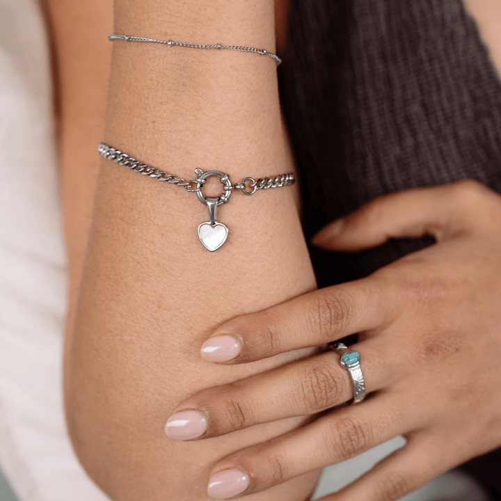 Pearl Heart Charm - Silver - Ocean Native
