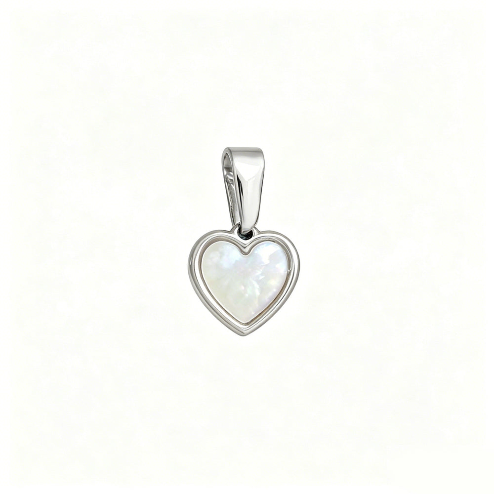 Pearl Heart Charm - Silver - Ocean Native