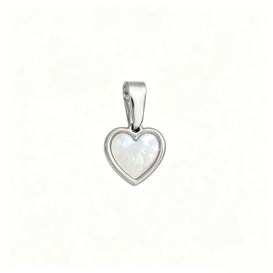 Pearl Heart Charm - Silver - Ocean Native