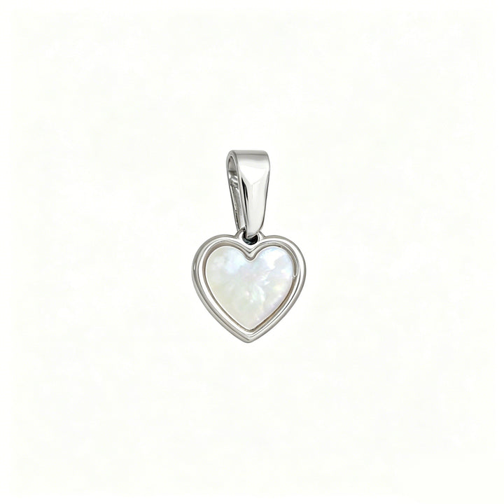 Pearl Heart Charm - Silver - Ocean Native