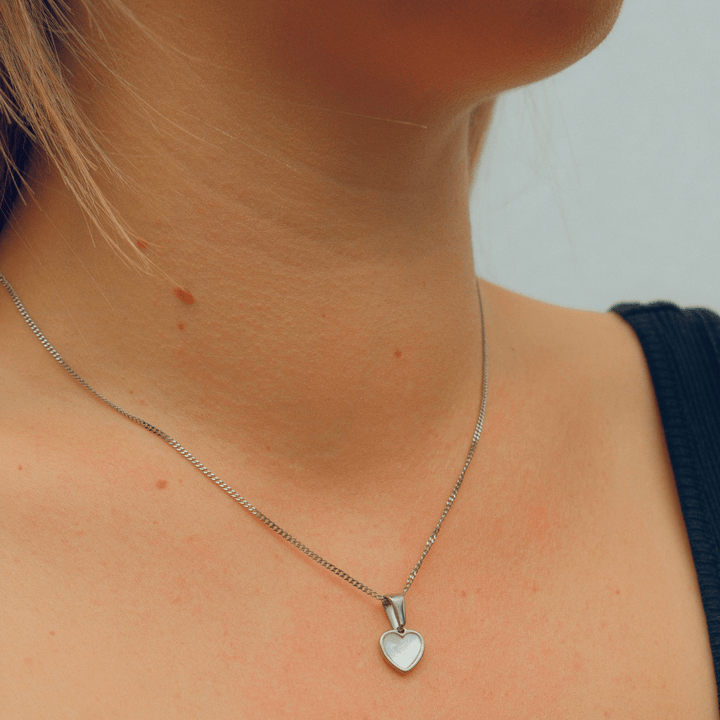 Pearl Heart Charm - Silver - Ocean Native