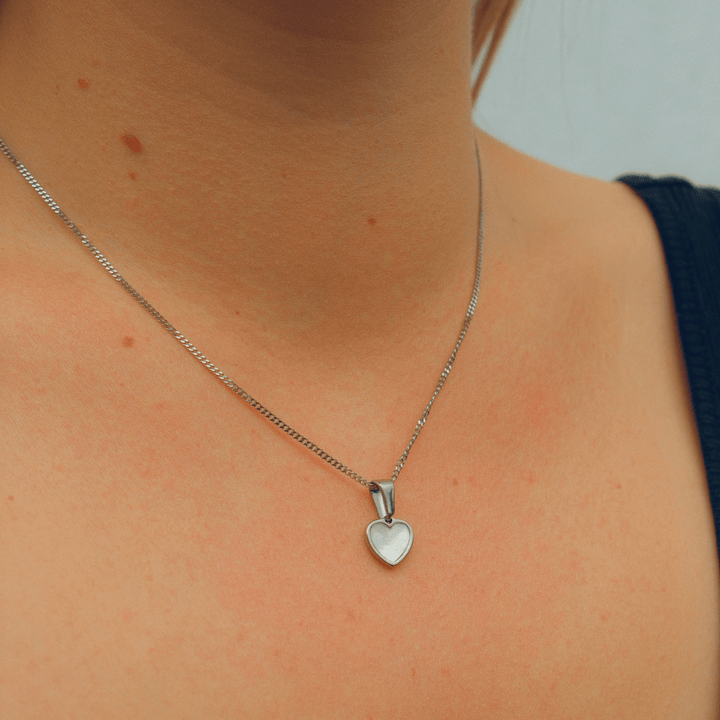 Pearl Heart Charm - Silver - Ocean Native