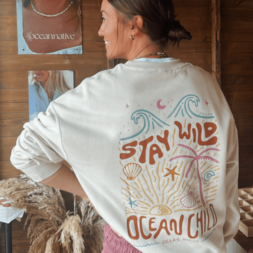 Pre - Order - Ocean Native Stay Wild Sweater - Ocean Native