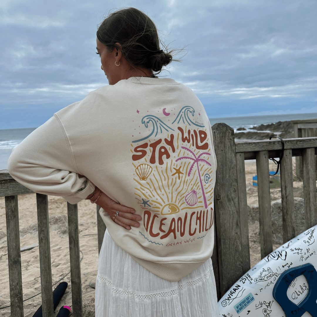 Pre - Order - Ocean Native Stay Wild Sweater - Ocean Native