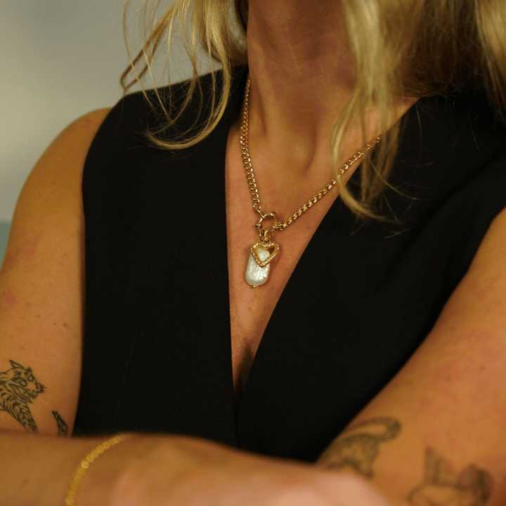 Riptide Heart Pendant Charm Necklace - Ocean Native