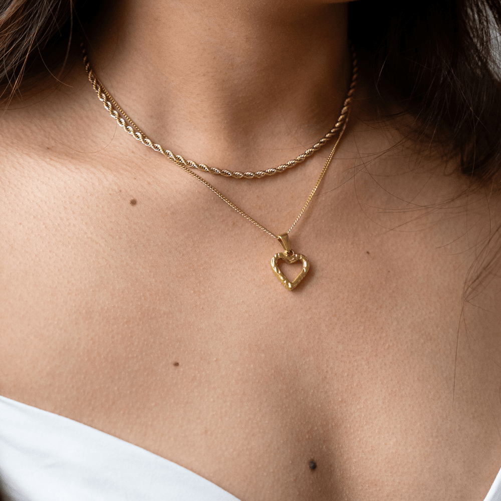 Riptide Heart Pendant Charm Necklace - Ocean Native