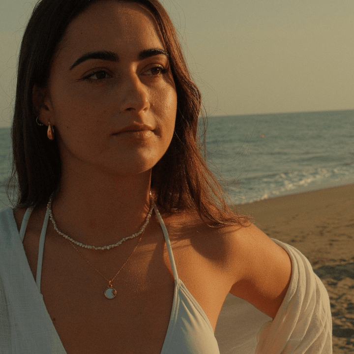 Solar Pendant Charm Necklace - Ocean Native