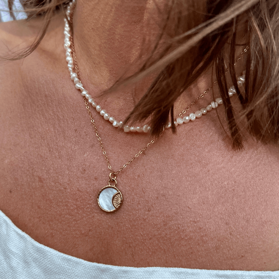 Solar Pendant Charm Necklace - Ocean Native