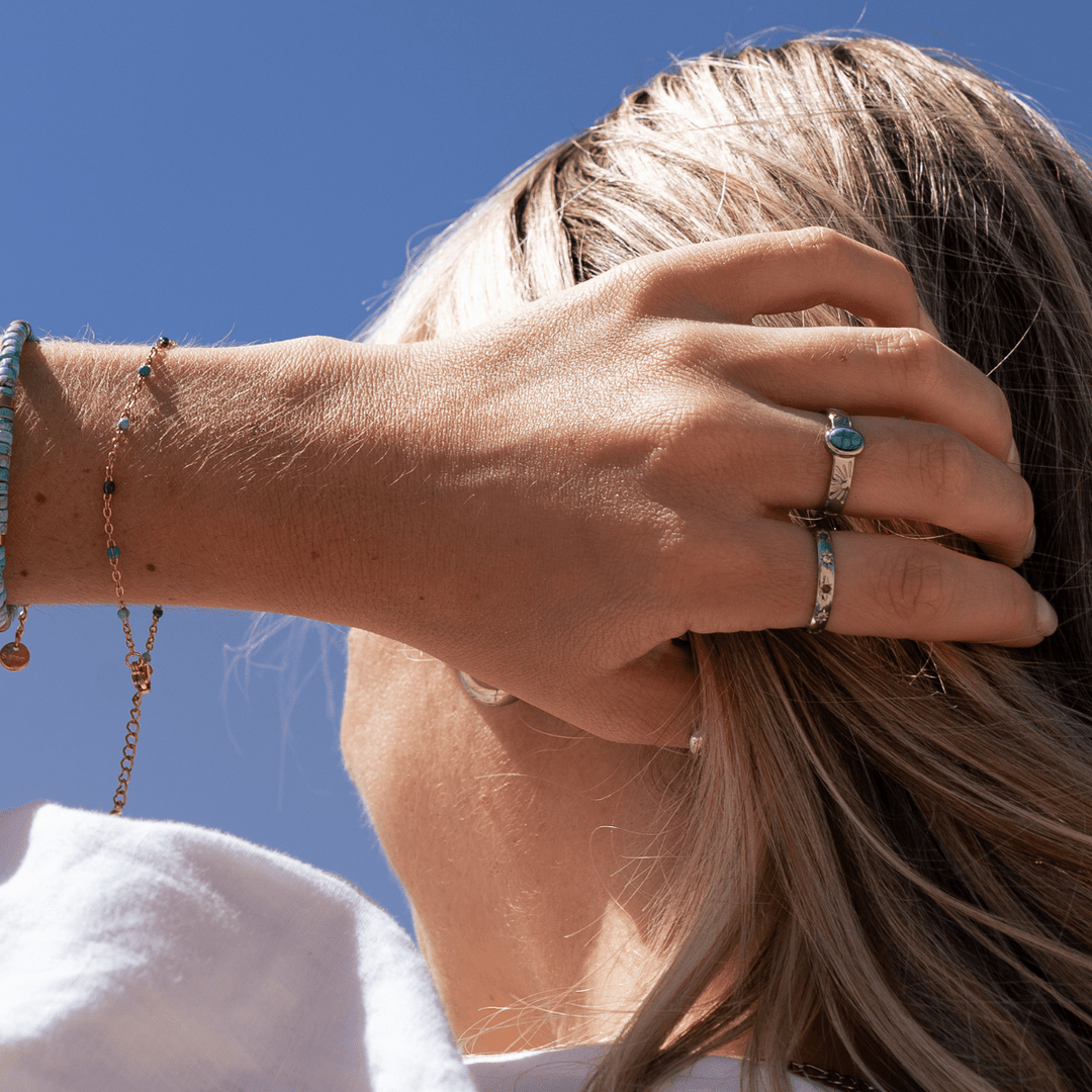 Starburst Band Ring - Gold & Silver - Ocean Native