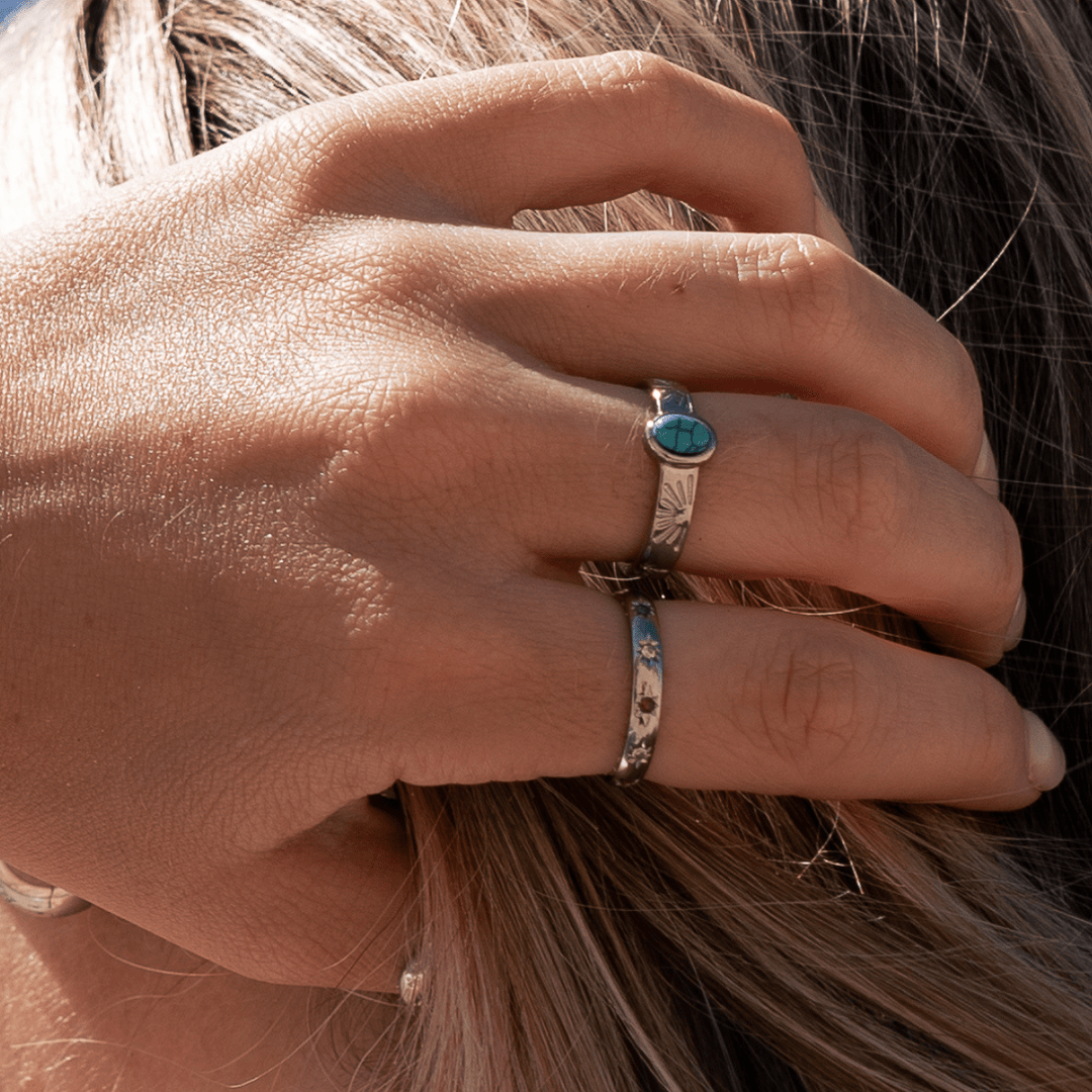 Starburst Band Ring - Gold & Silver - Ocean Native