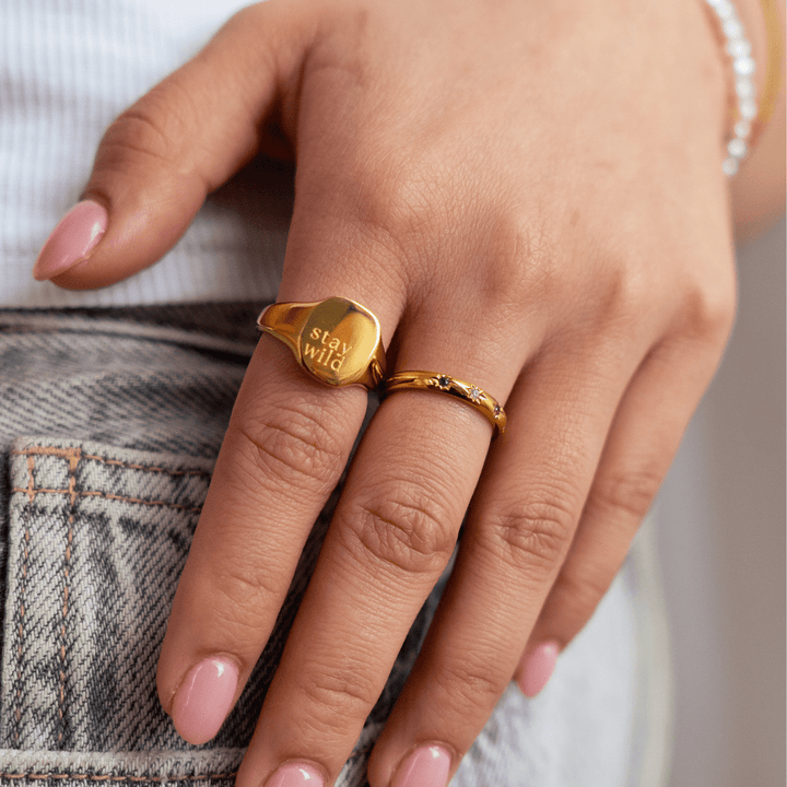 Starburst Band Ring - Gold & Silver - Ocean Native