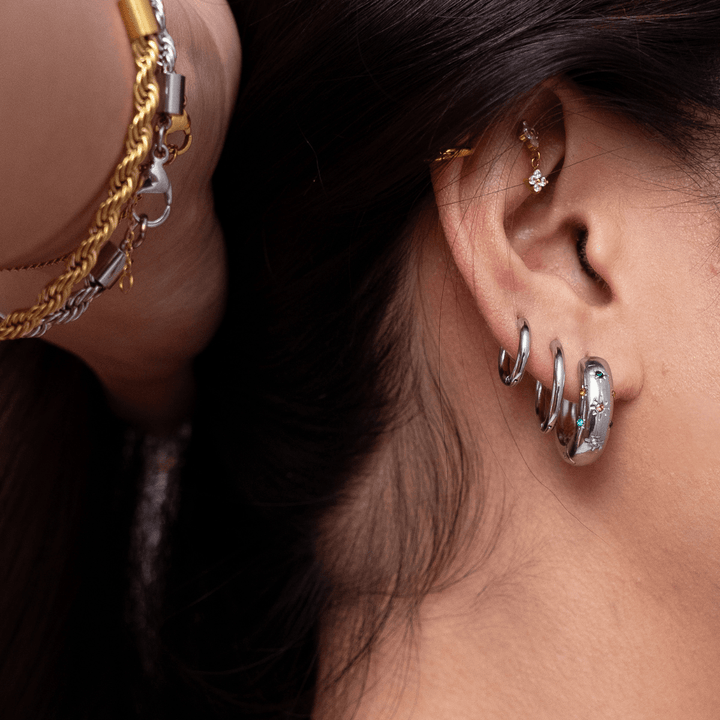 Starburst Hoop Earrings - Gold & Silver - Ocean Native