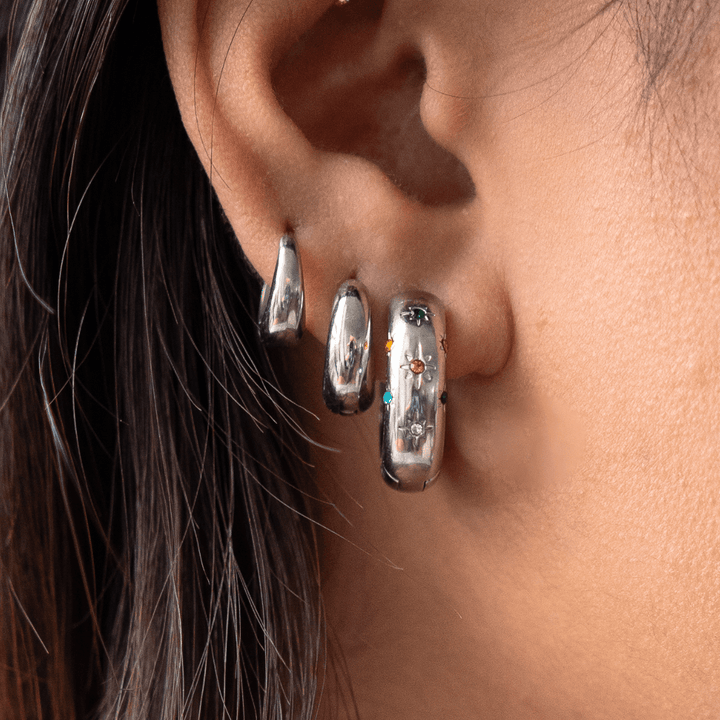 Starburst Hoop Earrings - Gold & Silver - Ocean Native