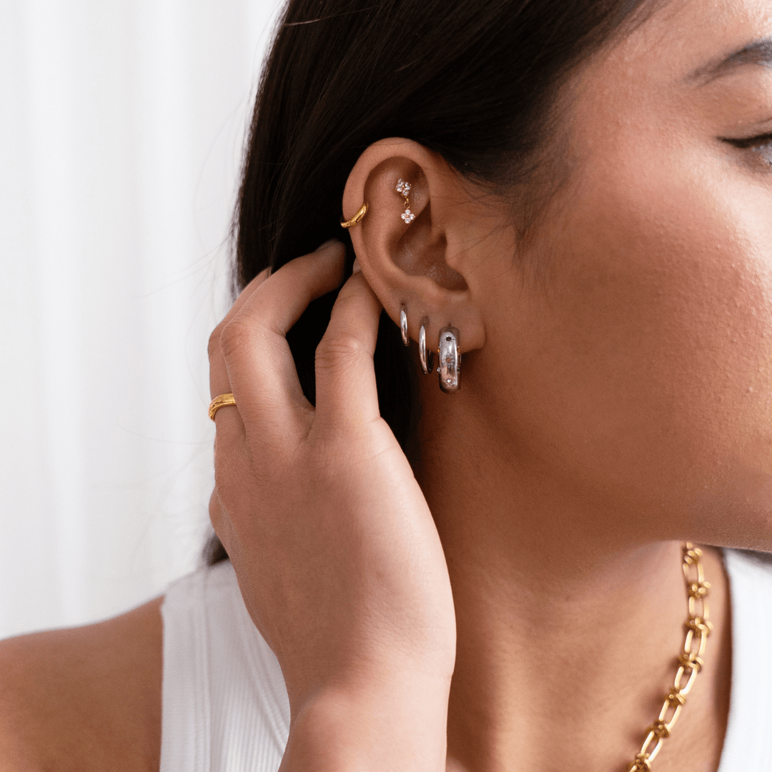 Starburst Hoop Earrings - Gold & Silver - Ocean Native