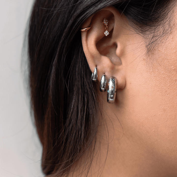 Starburst Hoop Earrings - Gold & Silver - Ocean Native