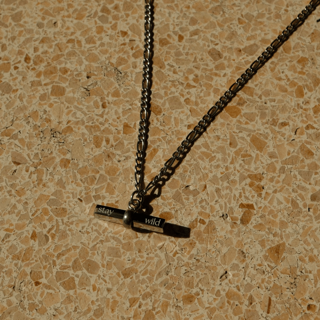 Stay Wild Signature T - Bar Necklace - Gold & Silver - Ocean Native