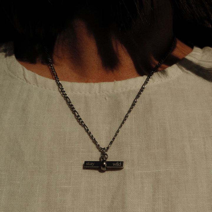 Stay Wild Signature T - Bar Necklace - Gold & Silver - Ocean Native