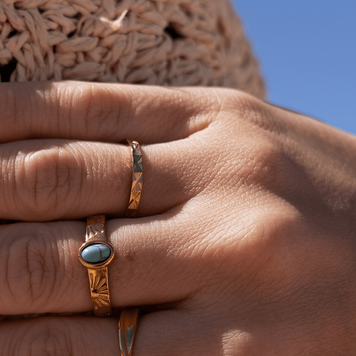 Sunray Stacking Ring - Ocean Native